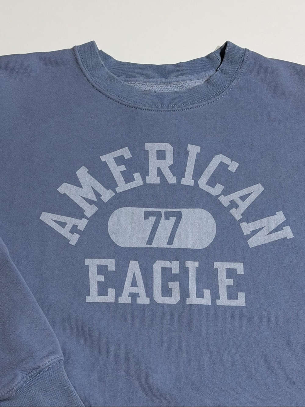 American Eagle Women’s Blue Graphic Crewneck Sweatshirt XL Relaxed Fit - Picture 3 of 6